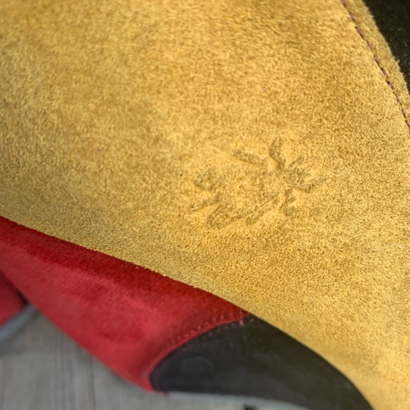 London Fly Colour Block wedge suede shoes - Picture 3 of 7